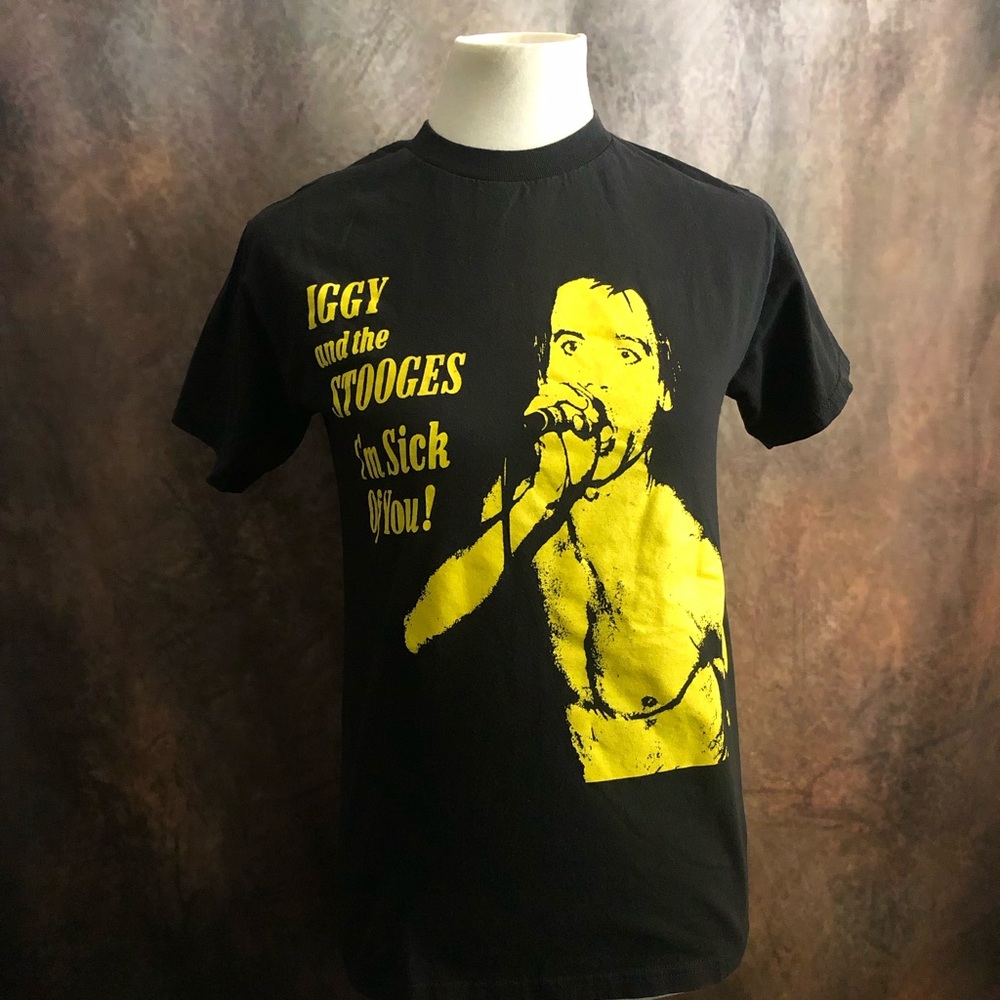 Black & Yellow Graphic Band Tee - Iggy and the Stooges